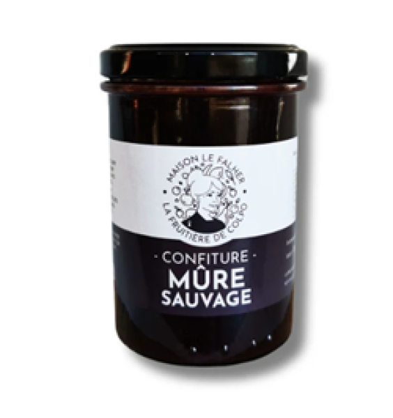 Hausgemachte Brombeerkonfitüre aus der Bretagne im Glas